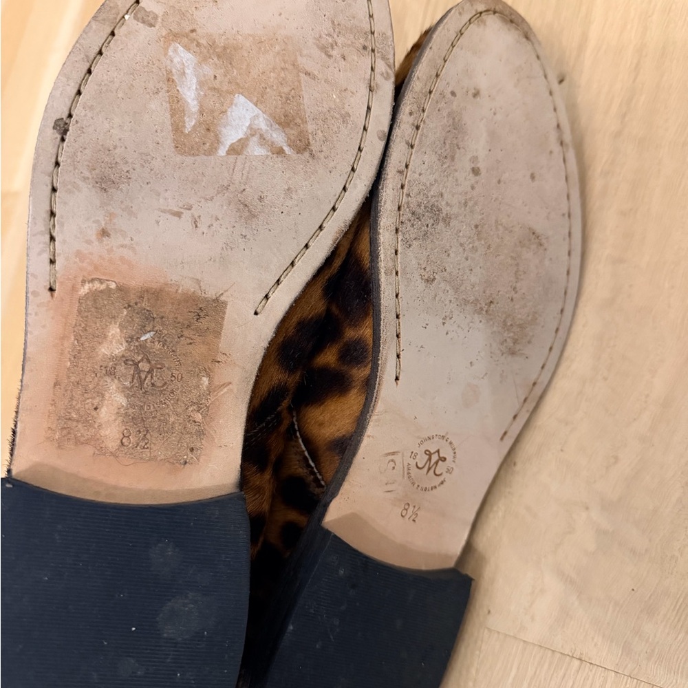 Johnston & Murphy Leopard Print Leather Ankle Boots size 8.5 Women’s - Picture 8 of 10
